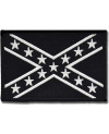 Motoros folt Confederate Black and White 9 cm x 6 cm