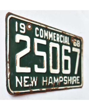 Amerikai rendszám New Hampshire 1968 Green 25067