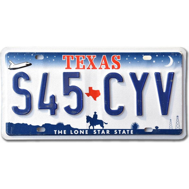 Amerikai rendszám Texas Horse S45 CYV