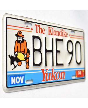 Kanadai rendszám Yukon The Klondike BHE 90