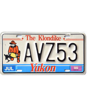 Kanadai rendszám Yukon 1999 The Klondike AVZ53