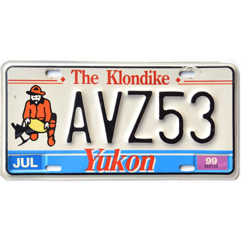 Kanadai rendszám Yukon 1999 The Klondike AVZ53