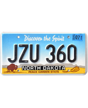 Amerikai rendszám North Dakota Buffalo