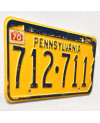 Amerikai rendszám Pennsylvania 1970 Yellow 712-711