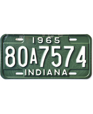 Amerikai rendszám Indiana 1965 Green 80A7574