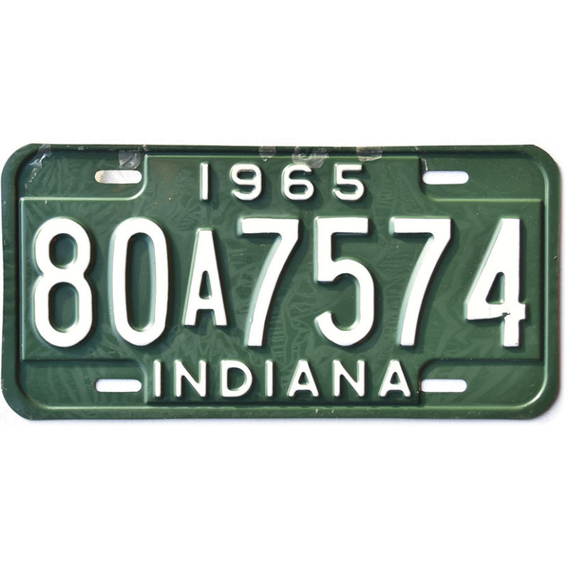 Amerikai rendszám Indiana 1965 Green 80A7574