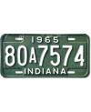 Amerikai rendszám Indiana 1965 Green 80A7574