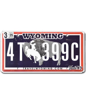 Amerikai rendszám Wyoming Black Bison