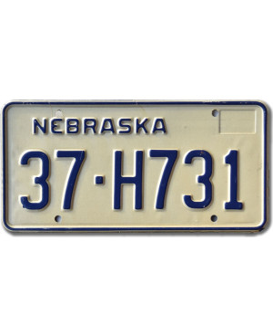 Amerikai rendszám Nebraska White 37-H731