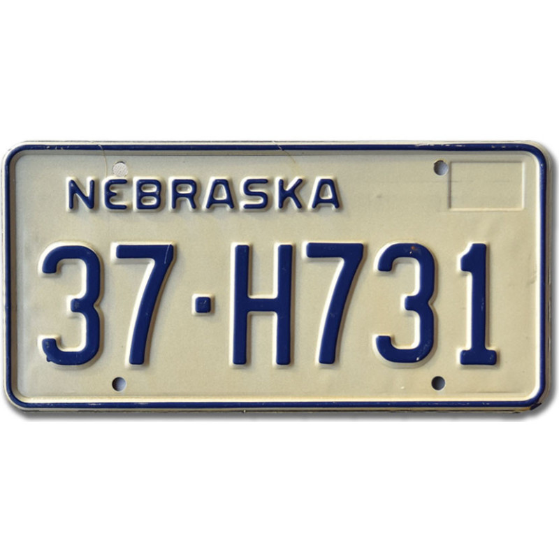 Amerikai rendszám Nebraska White 37-H731