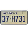 Amerikai rendszám Nebraska White 37-H731