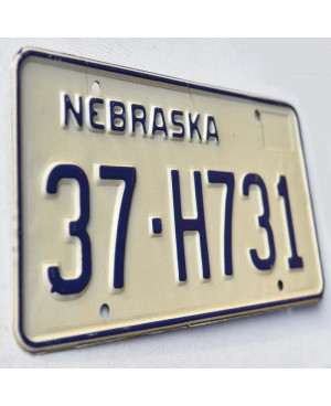 Amerikai rendszám Nebraska White 37-H731