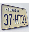 Amerikai rendszám Nebraska White 37-H731
