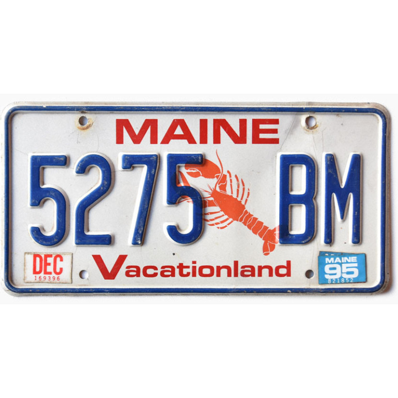 Amerikai rendszám Maine Lobster 5275 BM
