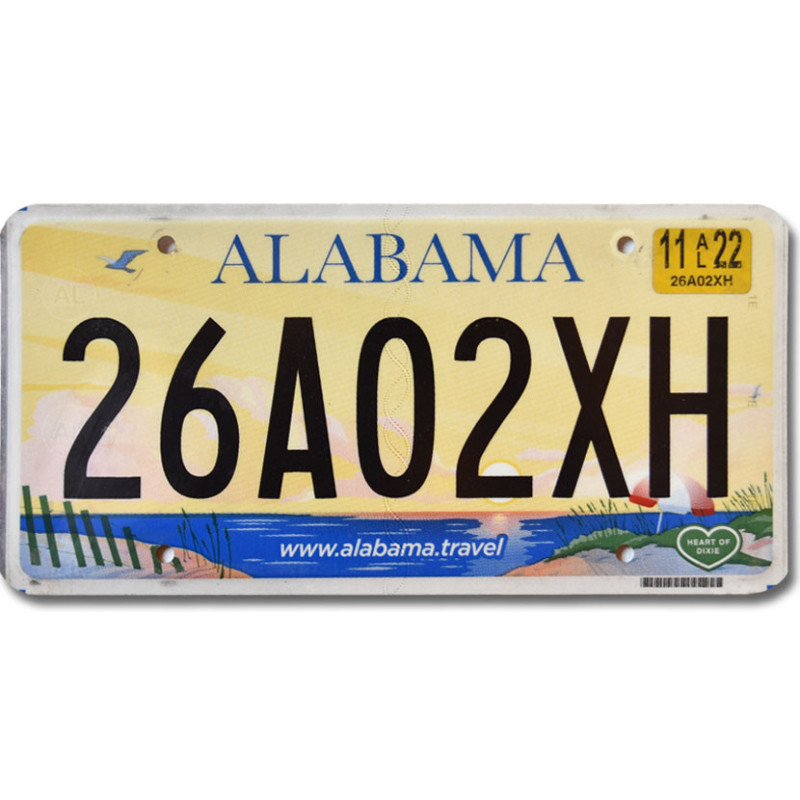 Amerikai rendszám Alabama Lake Travel