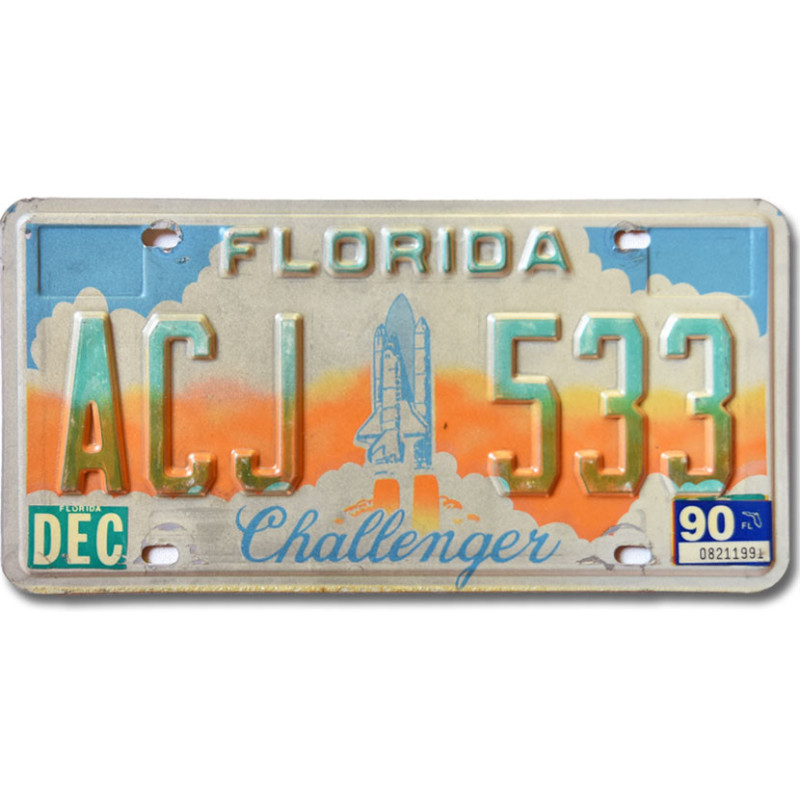 Amerikai rendszám Florida 1990 Challenger ACJ 533