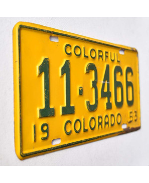Amerikai rendszám Colorado 1953 Colorful 11-3466