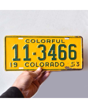 Amerikai rendszám Colorado 1953 Colorful 11-3466