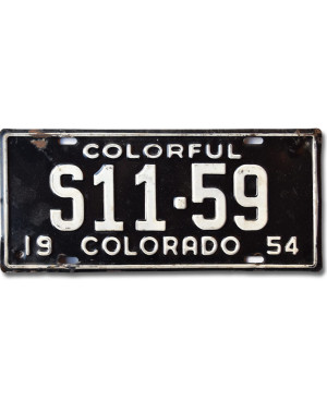 Amerikai rendszám Colorado 1954 Colorful S11-59