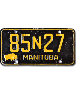 Kanadai rendszám Manitoba 1958 Black 85N27