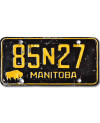 Kanadai rendszám Manitoba 1958 Black 85N27