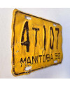 Kanadai rendszám Manitoba 1952 Yellow 4T107