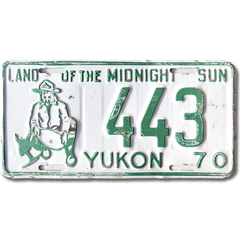 Kanadai rendszám Yukon 1970 Midnight Sun 443