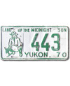 Kanadai rendszám Yukon 1970 Midnight Sun 443