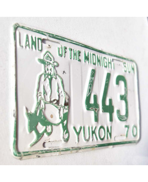 Kanadai rendszám Yukon 1970 Midnight Sun 443
