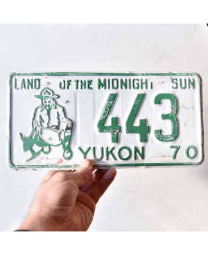 Kanadai rendszám Yukon 1970 Midnight Sun 443