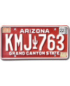 Amerikai rendszám Arizona Red Cactus KMJ 763