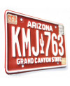 Amerikai rendszám Arizona Red Cactus KMJ 763