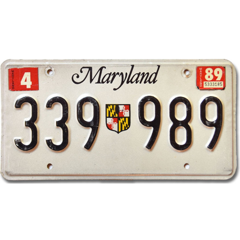 Amerikai rendszám Maryland Shield 339 989