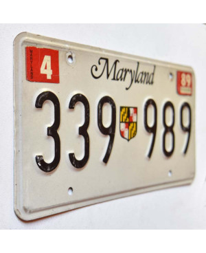 Amerikai rendszám Maryland Shield 339 989