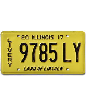 Amerikai rendszám Illinois 2017 Livery 9785LY