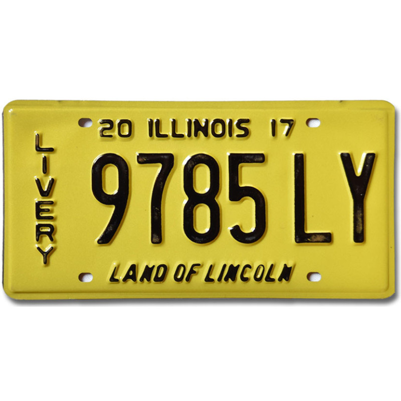 Amerikai rendszám Illinois 2017 Livery 9785LY