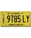 Amerikai rendszám Illinois 2017 Livery 9785LY