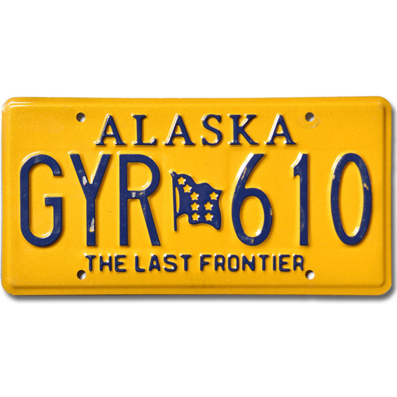 Amerikai rendszám Alaska Last Frontier GYR 610