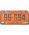 Kanadai rendszám Newfoundland Labrador 1976 Orange 95-694