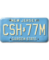 Amerikai rendszám New Jersey Garden State Blue CSH-77M