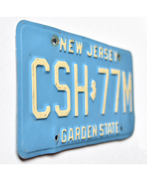 Amerikai rendszám New Jersey Garden State Blue CSH-77M