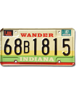 Amerikai rendszám Indiana 1987 Wander 68B1815