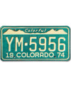 Amerikai rendszám Colorado 1974 Colorful YM-5956
