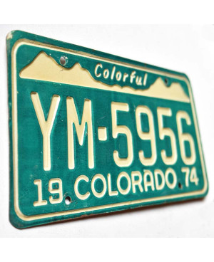 Amerikai rendszám Colorado 1974 Colorful YM-5956