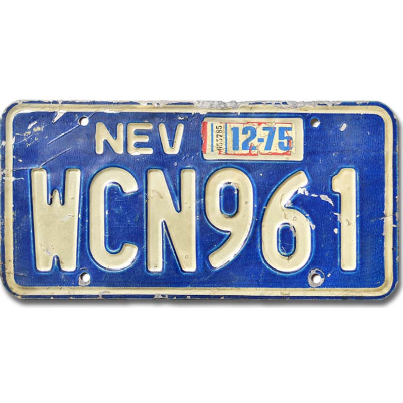 Amerikai rendszám Nevada 1975 Blue WCN961