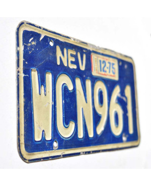 Amerikai rendszám Nevada 1975 Blue WCN961