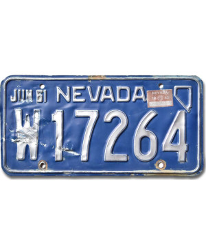 Amerikai rendszám Nevada 1961 Blue W17264