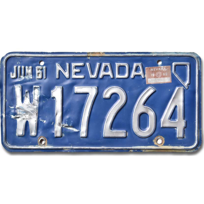 Amerikai rendszám Nevada 1961 Blue W17264