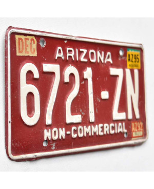 Amerikai rendszám Arizona Red 6721-ZN