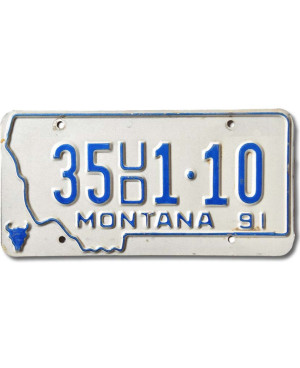 Amerikai rendszám Montana 1991 White 35UD1-10
